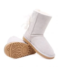 XH SMAIBULUN UGG™ | Back Ribbon Double-Bow Suede Boots 31 XH SMAIBULUN UGG™ | Back Ribbon Double-Bow Suede Boots