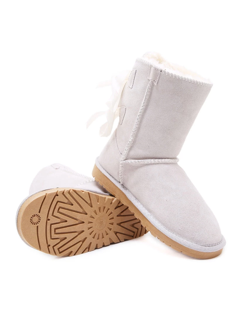 XH SMAIBULUN UGG™ | Back Ribbon Double-Bow Suede Boots 14 XH SMAIBULUN UGG™ | Back Ribbon Double-Bow Suede Boots