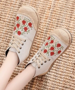TC Cactus Rose | Embroidered Bayberry Tree Hi-Top Sneakers Espadrilles