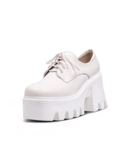 Jady Rose Genuine Leather Freesia Lace-Up Chunky Heel Platform Oxford Shoes- JadyRose 18 Jady Rose Genuine Leather Freesia Lace-Up Chunky Heel Platform Oxford Shoes- JadyRose