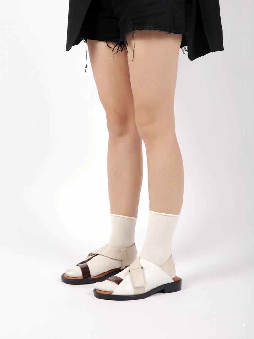 Jady Rose JADYROSE | LEANORA BEIGE CONTRAST SANDAL 1 Jady Rose JADYROSE | LEANORA BEIGE CONTRAST SANDAL