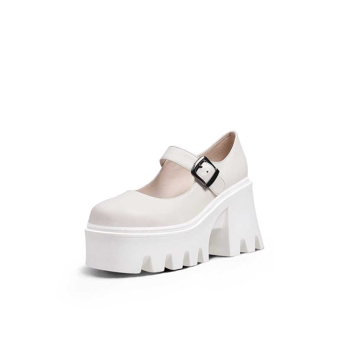 Jady Rose JadyRose | Classic Chunky Heel Mary Jane - Cream New In Shoes 2 Jady Rose JadyRose | Classic Chunky Heel Mary Jane - Cream New In Shoes