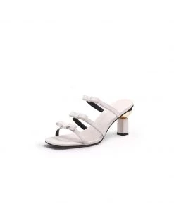 Jady Rose NEW ARRIVALS JadyRose | Isora Triple Bow Strap Heel Pump - Cream
