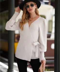 MY Smaibulun | LEONORA Bishop Sleeve Knit Top - Cream