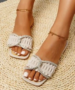 HT EN BLOOM | TWISTED RHINESTONES SLIDE CREAM