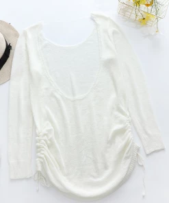 MY Smaibulun | CASTAWAY Low Open Back Knit Dress - Cream