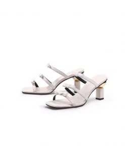 Jady Rose NEW ARRIVALS JadyRose | Isora Triple Bow Strap Heel Pump - Cream