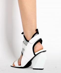 Jady Rose JadyRose | Space Warrior Cream Geometry Heel Sandal NEW ARRIVALS