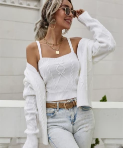 MY NEW ARRIVALS Smaibulun | RACHAELS Knit Cardigan Set - Cream
