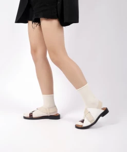 Jady Rose JADYROSE | LEANORA BEIGE CONTRAST SANDAL