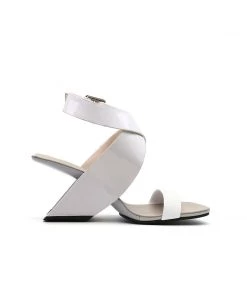 Jady Rose NEW ARRIVALS JadyRose | Twist Strap Open-Heel Leather Slide Sandal - Cream