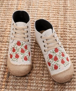 TC Cactus Rose | Embroidered Bayberry Tree Hi-Top Sneakers Espadrilles