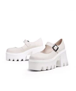 Jady Rose JadyRose | Classic Chunky Heel Mary Jane - Cream New In Shoes 7 Jady Rose JadyRose | Classic Chunky Heel Mary Jane - Cream New In Shoes