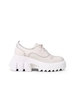 Jady Rose JadyRose | Vintage Black Genuine Leather Platform Oxford Shoes- Cream 7 Jady Rose JadyRose | Vintage Black Genuine Leather Platform Oxford Shoes- Cream