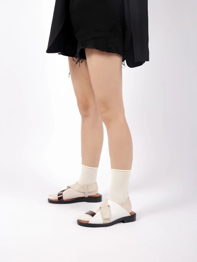 Jady Rose JADYROSE | LEANORA BEIGE CONTRAST SANDAL 3 Jady Rose JADYROSE | LEANORA BEIGE CONTRAST SANDAL