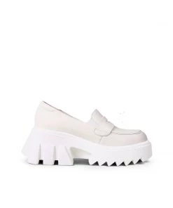 Jady Rose New In Shoes Genuine Leather Classic Block-Heel Loafers Flatform Shoes - JadyRose