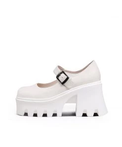 Jady Rose JadyRose | Classic Chunky Heel Mary Jane - Cream New In Shoes 9 Jady Rose JadyRose | Classic Chunky Heel Mary Jane - Cream New In Shoes