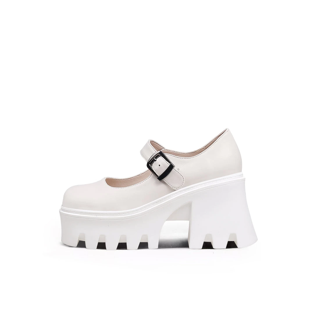 Jady Rose JadyRose | Classic Chunky Heel Mary Jane - Cream New In Shoes 5 Jady Rose JadyRose | Classic Chunky Heel Mary Jane - Cream New In Shoes