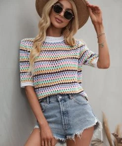 MY BEE CROCHET KNIT TOP - WHITE 9 MY BEE CROCHET KNIT TOP - WHITE