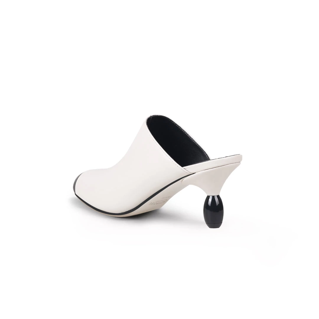 Jady Rose JadyRose | Bead Heel Black Toe Slice Mule 5 Jady Rose JadyRose | Bead Heel Black Toe Slice Mule
