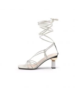 Jady Rose JadyRose | BECKAS Knots Strap Leather Black Sandal