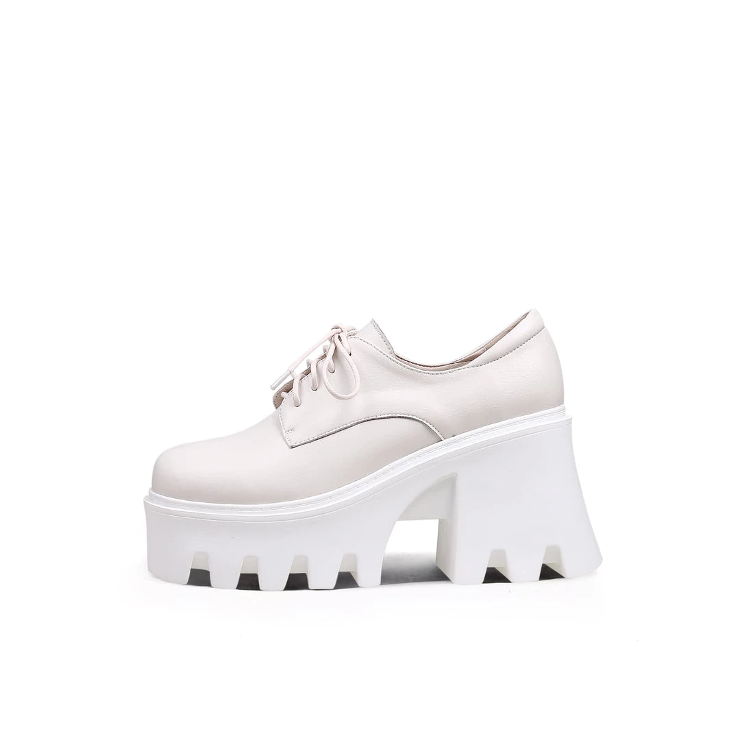 Jady Rose Genuine Leather Freesia Lace-Up Chunky Heel Platform Oxford Shoes- JadyRose 10 Jady Rose Genuine Leather Freesia Lace-Up Chunky Heel Platform Oxford Shoes- JadyRose