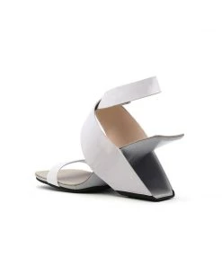 Jady Rose NEW ARRIVALS JadyRose | Twist Strap Open-Heel Leather Slide Sandal - Cream