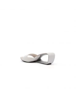 Jady Rose JadyRose | Open Twisted-Heel Leather Slide Sandal - Cream NEW ARRIVALS