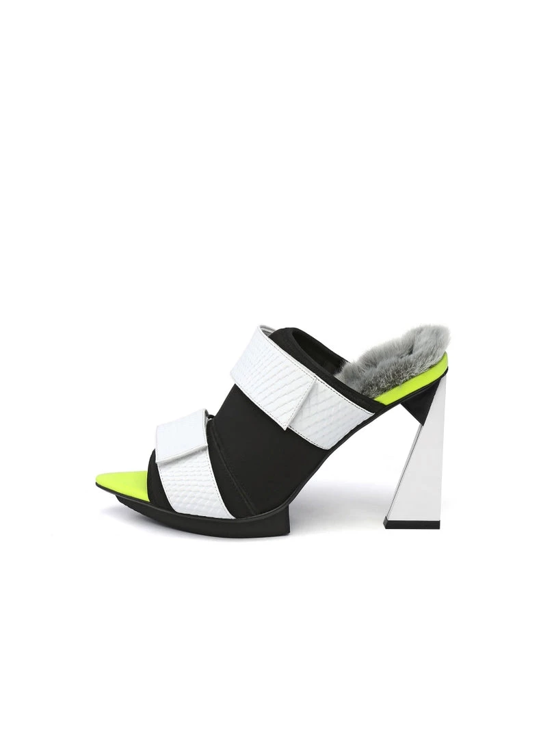 Jady Rose NEW ARRIVALS JadyRose | Faux Fur Back Heel Peep-Toe Sandal - Cream 5 Jady Rose NEW ARRIVALS JadyRose | Faux Fur Back Heel Peep-Toe Sandal - Cream