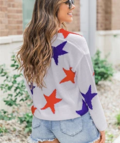 MY New In Clothing Smaibulun | Star Gal Low V Neck Cream Knit Jumper