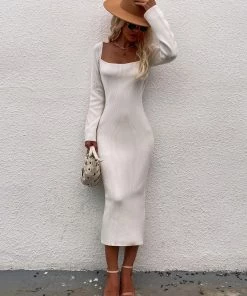 MY New In Clothing Smaibulun Doll | JODENE Cream Midi Length Knit Dress 14 MY New In Clothing Smaibulun Doll | JODENE Cream Midi Length Knit Dress