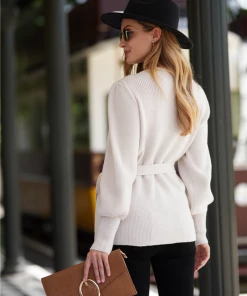 MY Smaibulun | LEONORA Bishop Sleeve Knit Top - Cream