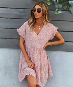 DY JASMYN DRESS - CREPE PINK New In Clothing