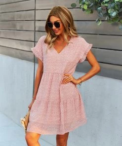 DY JASMYN DRESS - CREPE PINK New In Clothing 7 DY JASMYN DRESS - CREPE PINK New In Clothing