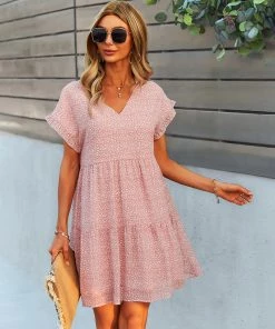 DY JASMYN DRESS - CREPE PINK New In Clothing 8 DY JASMYN DRESS - CREPE PINK New In Clothing