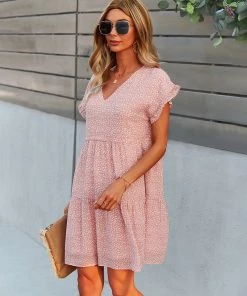 DY JASMYN DRESS - CREPE PINK New In Clothing 9 DY JASMYN DRESS - CREPE PINK New In Clothing
