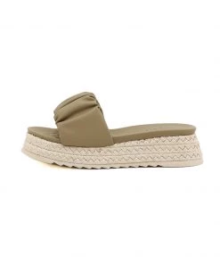 New In Shoes SIKETU | CROCODILE RUCHED ESPADRILLE SLIDE
