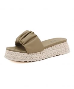 New In Shoes SIKETU | CROCODILE RUCHED ESPADRILLE SLIDE