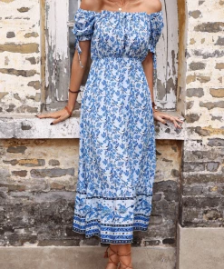 BFZY GENALO MAXI DRESS - PORCELAIN PRINT NEW ARRIVALS