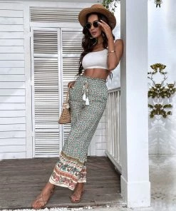BFZY NEW ARRIVALS JASMINE CULOTTES PANTS - BLACK PRINT