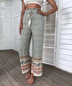 BFZY NEW ARRIVALS JASMINE CULOTTES PANTS - BLACK PRINT
