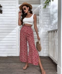 BFZY CHELO CULOTTES PANTS - RED PRINT NEW ARRIVALS