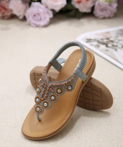 NEW ARRIVALS SIKETU | VINTAGE V-STRAP RHINESTONE SANDAL