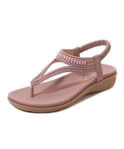 Beaded Slingback Slides Flat Sandals - SIKETU New In Shoes