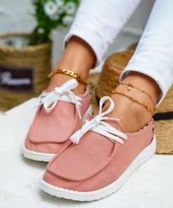 HT NEW ARRIVALS EN BLOOM | DESIRE BOAT SHOE DUSTY PINK