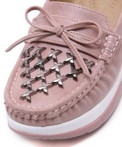SIKETU | X METAL UPPER DUSTY PINK PLATFORM LOAFER
