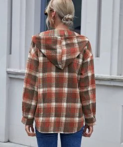 YBL Smaibulun | Plaid Hooded Shirt Jacket New In Clothing