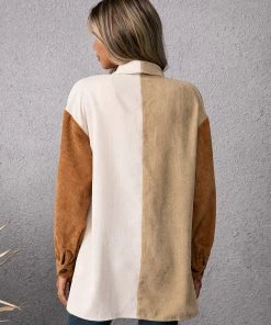 YBL Smaibulun | Color Block Corduroy Button-Up