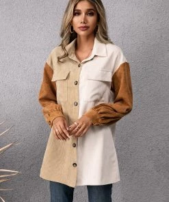 YBL Smaibulun | Color Block Corduroy Button-Up