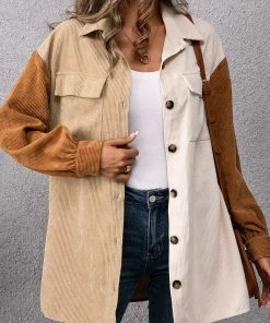 YBL Smaibulun | Color Block Corduroy Button-Up